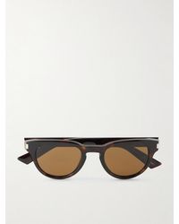 Saint Laurent - Rounded-frame Tortoiseshell Acetate Sunglasses - Lyst