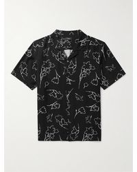 Theory - Irving Camp-collar Floral-print Lyocell Shirt - Lyst