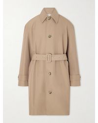 Ami Paris - Belted Woven Trench Coat - Lyst