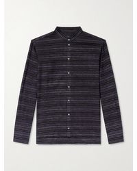 424 - Hoorsenbuhs Embroidered Striped Cotton-Blend Flannel Shirt - Lyst
