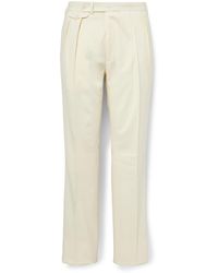 Ralph Lauren - Gregory Straight-Leg Pleated Wool-Twill Trousers - Lyst