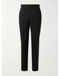 Tom Ford - Straight-Leg Striped Mohair And Wool-Blend Trousers - Lyst