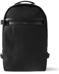 Saint Laurent - City Trekking Leather-trimmed Shell Backpack - Lyst