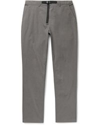 Saturdays NYC Shaw Belted Stretch Cotton And Nylon-blend Pants - Gray
