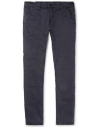 Nudie Jeans - Slim Adam Garment-dyed Stretch Organic Cotton-twill Trousers - Lyst