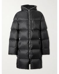 Rick Owens - Moncler Logo-appliquéd Quilted Shell Hooded Down Coat - Lyst