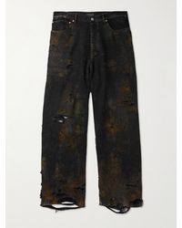 Balenciaga - Super Destroyed Baggy Trousers - Lyst