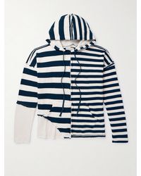 Greg Lauren - Striped Cotton-Jersey Hoodie - Lyst