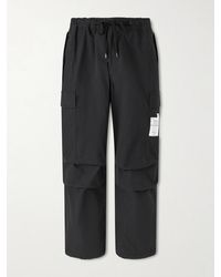 Neighborhood - Wide-leg Cotton-blend Ripstop Drawstring Cargo Trousers - Lyst