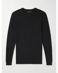 Les Tien - Thermal Slim-fit Cotton-blend Piqué T-shirt - Lyst