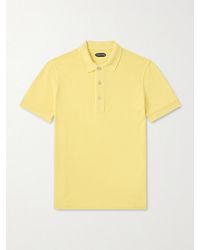 Tom Ford - Slim-fit Lyocell And Cotton-blend Piqué Polo Shirt - Lyst