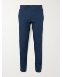 Canali - Tapered Cotton-blend Seersucker Suit Trousers - Lyst