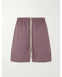 Rick Owens - Boxer Straight-leg Stretch-cotton Canvas Drawstring Shorts - Lyst