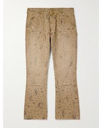 SAINT Mxxxxxx - Dr. Woo Bootcut Double-Knee Printed Cotton-Canvas Trousers - Lyst