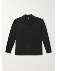 A.PRESSE - Convertible-Collar Silk And Cotton-Blend Shirt - Lyst