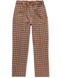 Wales Bonner - Harmonic Wide-leg Checked Virgin Wool And Mohair-blend Tweed Trousers - Lyst