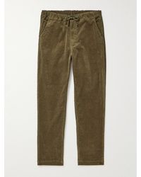 Orslow - New Yorker Straight-leg Cotton-blend Corduroy Drawstring Trousers - Lyst