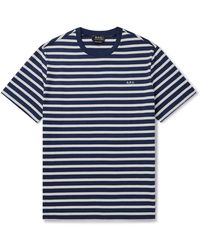 A.P.C. - Emilien Logo-embroidered Striped Cotton-jersey T-shirt - Lyst
