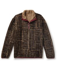Kapital - Hacksaw Printed Fleece Half-placket Sweatshirt - Lyst