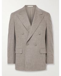 Umit Benan - Double-breasted Wool-blend Suit Jacket - Lyst