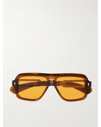 Jacques Marie Mage - Glenn Gould Fugue Aviator-style Acetate And Silver-tone Sunglasses - Lyst