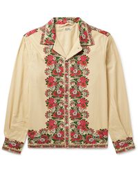 Bode - Winter Bouquet Camp-collar Floral-print Cotton-twill Shirt - Lyst