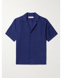 Orlebar Brown - Camicia in lino con colletto aperto Maitan - Lyst