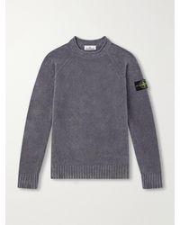 Stone Island - Mouliné Cotton-Chenille Sweater - Lyst