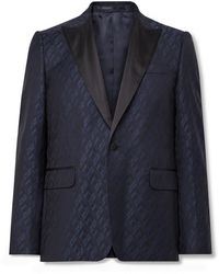Paul Smith - Slim-fit Satin-trimmed Wool-jacquard Tuxedo Jacket - Lyst