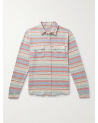Faherty - Legendtm Striped Brushed Stretch Recycled-knit Shirt - Lyst