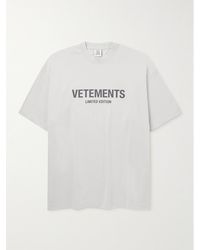 Vetements - Oversized Logo-print Cotton-jersey T-shirt - Lyst