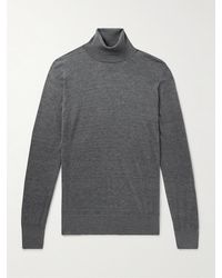 Brunello Cucinelli - Silk And Cotton-blend Rollneck Sweater - Lyst