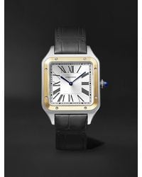 Cartier - Santos-Dumont Extra-Large Hand-Wound 18-Karat And Stainless Steel Watch, Ref. W2Sa0034 - Lyst