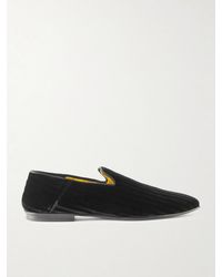 Tom Ford - Striped Velvet Slippers - Lyst
