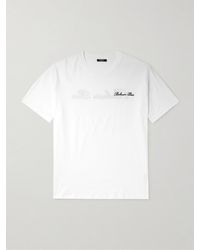 Balmain - T-shirt in jersey di cotone con logo ricamato - Lyst