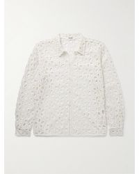 Bode - Primrose Broderie Anglaise Cotton-lace Shirt - Lyst