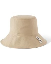 Loewe - Paula's Ibiza Logo-appliquèd Cotton-canvas Bucket Hat - Lyst