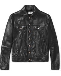 Saint Laurent - Leather Jacket With Adjustable Waist - Lyst