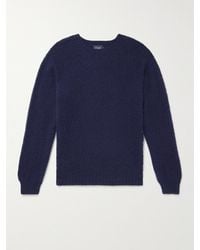 Drake's - Brushed Shetland Wool Sweater - Lyst