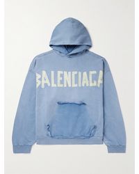 Balenciaga - Hoodie ripped pocket tape type large fit - Lyst