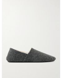 MR P. - Shearling-Lined Woven Slippers - Lyst