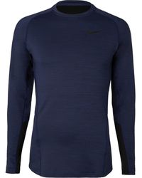 Nike Pro Warm Stretch T-shirt - Blue