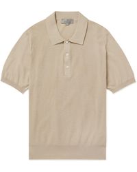 Canali Men's Solid Textured Polo Shirt