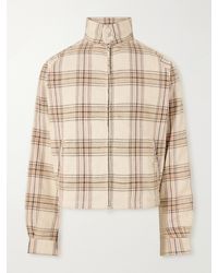 Kardo - Stanley Embroidered Checked Cotton Bomber Jacket - Lyst