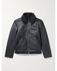 MR P. - Shearling-lined Nappa Leather Trucker Jacket - Lyst