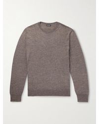 ZEGNA - Mulberry Silk, Cashmere And Linen-Blend Sweater - Lyst