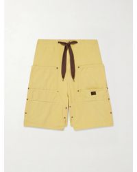 Kapital - Easy Straight-Leg Cotton-Twill Drawstring Shorts - Lyst