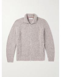 Brunello Cucinelli - Schmal geschnittener Cardigan aus einer Alpakawollmischung mit Reißverschluss - Lyst