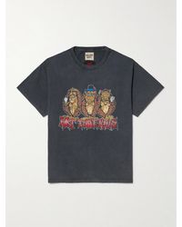 GALLERY DEPT. - See No Evil Glittered Printed Cotton-jersey T-shirt - Lyst