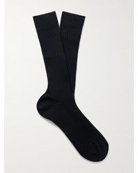 MR P. - Ribbed Merino Wool-Blend Socks - Lyst